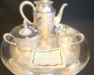 PPE084 - Pearl Silver Plated Tea Set