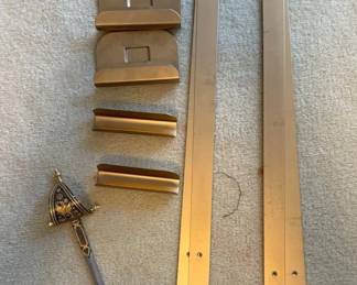 PPE173 SaberLetter Opener Gold Toned Painting Farm Holder