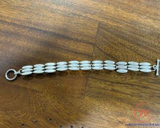 HMS Sterling Silver Toggle Bracelet