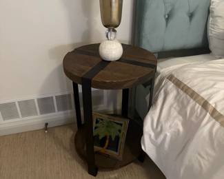 Rustic Industrial Antique Wooden Round Table