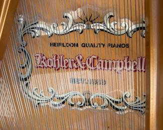 KOHLER & CAMPBELL Black Lacquered Baby Grand Piano