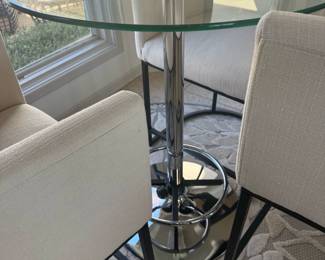 Pub Table with Barrel Back Barstools