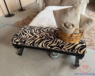 Leopard Covered Bench