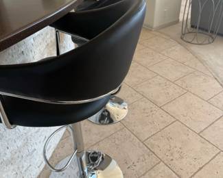 Faux Leather Adjustable Barstools