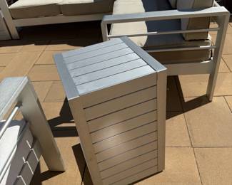 Brushed Aluminum Outdoor Patio Set