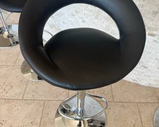 Faux Leather Adjustable Barstools
