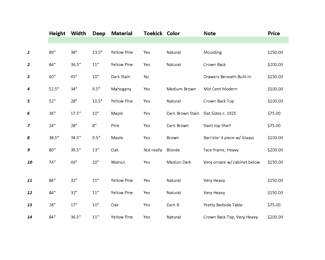 Bookcase Specs 1 of 3      This does not scan as well as I had hoped. But you get the Idea.