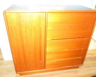 5-Drawer Chest & Cabinet, Danish Style, 48" X 19"