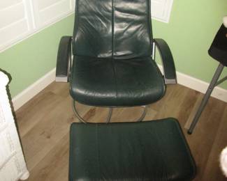 Contemporary Style Chair & Ottoman