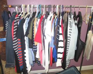 Ladies Clothing on Racks, Sizes: S-M-L