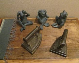 Sad Irons + "See, Hear, Speak No Evil" Frogs