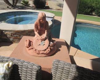 Yard Statuary & Decor, "Indian Maiden Mandolin Maker"