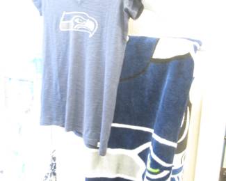 Seattle Seahawks Blanket & Tee Shirt