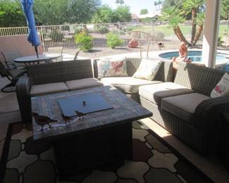 Wicker Sectional/Seat Cushions, 8' X 8'