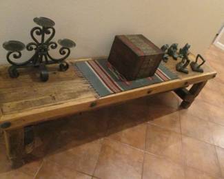 Rustic Bench, 72" X 18", Matches Coffee Table, Washstand and Pub Table