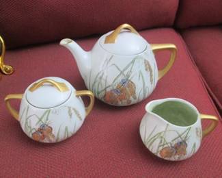 KMP, Germany Tea Set, Gold Trim