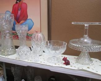 Crystal Footed Cake Plates