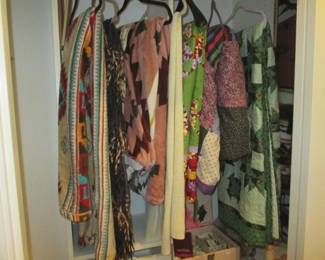 Large Assortment of Blankets (Some Wool) Plus Quilts (Old & New)