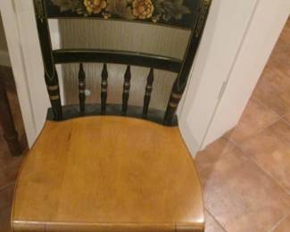 Pair of Reproduction Side Chairs, Floral Emblishment
