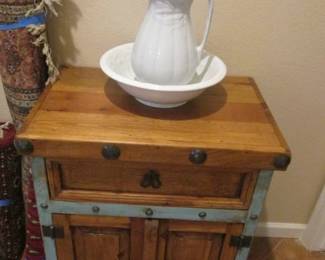 Rustic Washstand, 2-Tone + Chunky Hardware Note: Several Other Pieces Match