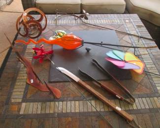 Patio Fire Pit, Patio Decor & Cooking Utensils