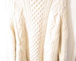 Irish Wool Cable Knit Sweater