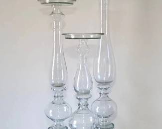 Glass Candlestands 