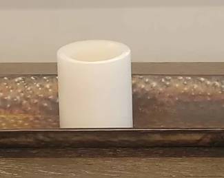 Hammered Metal Candle Tray