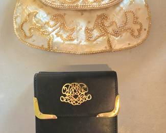 Vintage clutch and Brighton wallet