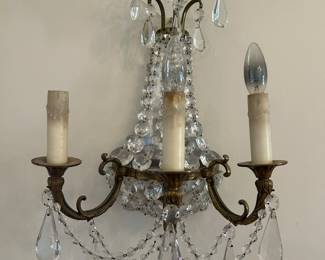 Pair of these lovely sconces. The sale has several fantastic pairs of sconces