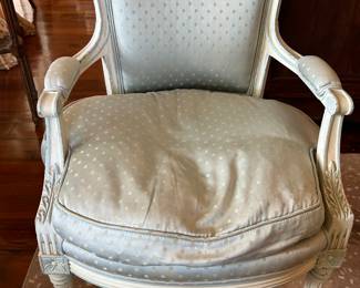 Lovely French chair in silk