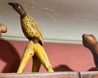 Wooden carved animals