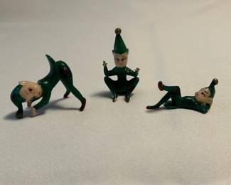Vintage 1940s Christmas Elves Figures