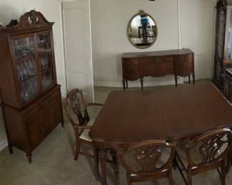 Dining Room Set - Table and Chairs, China cabinet, Buffet