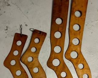 Antique Wooden Stocking Form
