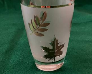 Libbey Glass MCM Golden Foliage Glasses