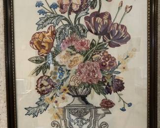 Vintage Framed Floral Print