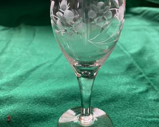 Cut and Etched Crystal Wine Stemware