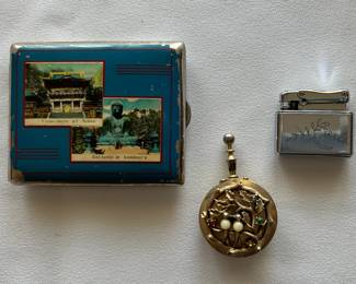 Vintage Lighter and Pocket Ashtray