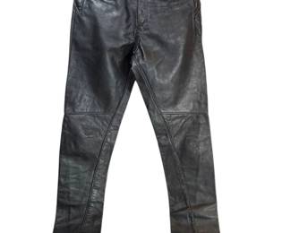 Black Leather Motorcycle Pants
