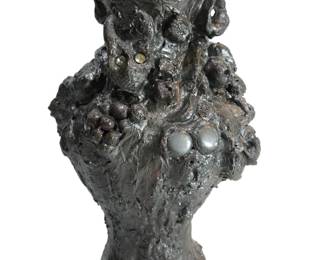 Original Eldrich DeerArt Sculpture Face Vase
