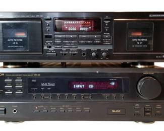 Denon DRA-395 Receiver & DRW-580 Cassette Deck

