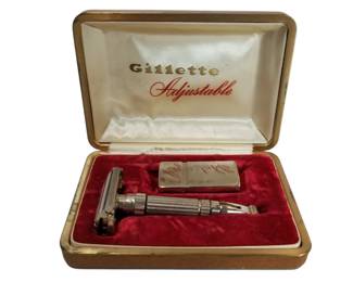 1960s Gillette F4 Adjustable Razor w/ Case
