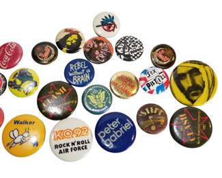 70/80s Rock Punk Buttons Zappa Cramps Clash
