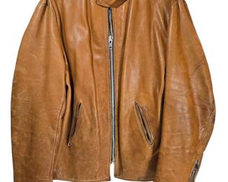 Vintage Vanson Brown Leather Motorcycle Jacket

