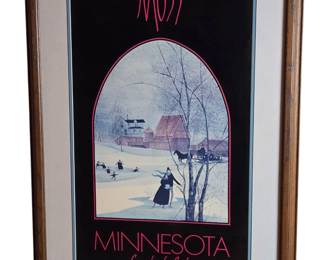 P Buckley Moss Minnesota Land of Lakes Litho
