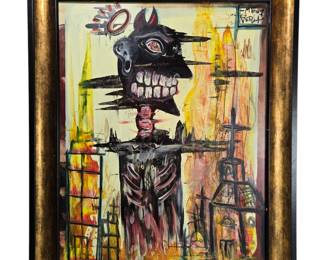 Original Eldrich DeerArt Painting "Self Portrait #1"
