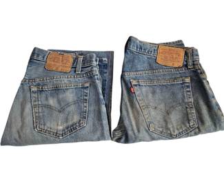 Vintage Levis 501 & 505 Denim Jeans 
