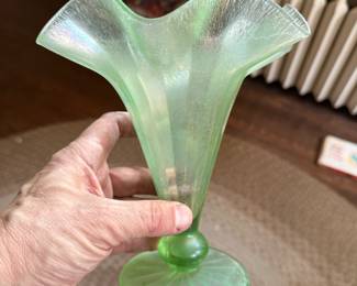 Uranium glass vase