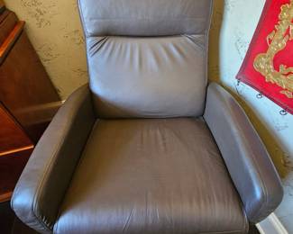 Leather side chair